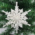 thumbnail image 6 of LONGRV 4Pcs 3D Glitter Snowflake Christmas Ornaments, Pack of 4, 6 of 7