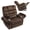 Dark Brown - 3 Motor Zero Gravity, variant on 3-Motor Lift Chair with Adjustable Seat Height Zero Gravity Recliner with Heat Massage, Lay Flat Recliner with Arm Storage Cup Holders - Power Lift Recliner for Elderly Adult