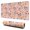 Pink Cow Flower, variant on Long Mouse Pads for Desk,White Cow Milk Strawberry Pattern Desk Mats on Top Of Desks, Desk Mouse Pad Extra Large with 3mm Non-Slip Base and Stitched Edge for Gaming,Office,Work,Home 31.5"x11.8"