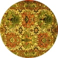 thumbnail image 1 of Ahgly Company Indoor Round Persian Yellow Traditional Area Rugs, 6' Round, 1 of 4