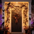 thumbnail image 3 of Dxssxc Halloween Glowing Artificial Rattan Decor 70in with LED String Lights, for Home Fireplace Stairs Wall Door Window Festival Decor, 3 of 7