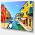 thumbnail image 2 of Colorful Burano Island Canal Venice - Extra Large Landscape Canvas Art, 2 of 3