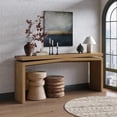 thumbnail image 1 of Mesa de consola de chapa de madera maciza rústica de 65 pulgadas, mesa de sofá de entrada de granja larga para sala de estar, pasillo, detrás del sofá, apartamento, 1 of 5