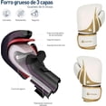 thumbnail image 5 of Kit de Máquina de Boxeo Musical y Guantes de Boxeo 8 Oz  Bluelander con Protector Bucal, Blanco con Dorado, 5 of 5