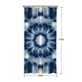 thumbnail image 5 of Blue Tie Dye Mandala Pattern Shower Curtain 36"x72" ,Bathroom Decorative Shower Curtains Set with 12 Hooks,Modern Waterproof Washable Shower Curtain, 5 of 6