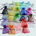 thumbnail image 2 of 50pcs 5*7 7*9 9*12cm Small Jewelry Packaging Bag Organza Bags Gift Storage Wedding Party Candy Packaging Drawstring Pouches 24 Light purple 7x9cm, 2 of 6