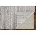 thumbnail image 4 of Feizy Alden Transitional Stripes, Ivory/Taupe, 2' x 3' Accent Rug Stain Fade Resistant Handmade Casual Solid Floor Rug for Living room Bedroom, 4 of 8