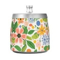 thumbnail image 7 of Yayeee Ashtray with Lid for Cigarette Smokeless Stainless Steel Home Ash Holder, Retro Pink Floral, 7 of 7