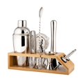 thumbnail image 2 of Juego de herramientas de barra de acero inoxidable de 10 piezas con soporte de bambú con soporte de bambú - Juego de barra con todos los prácticos accesorios de barra, 2 of 5