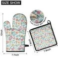thumbnail image 6 of Pioneer Flower Kitchen Oven Mitt and Pot Holder Sets 2 Pcs for Baking, Cooking and Grilling, Heat Resistant Up To 392 °F, 6 of 7