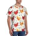 thumbnail image 5 of Rocae Flower Chicken for Men's Moisture-Wicking Crew Tee - T-Shirt for Sports, Outdoor Activities, and Casual WearSmall, 5 of 9