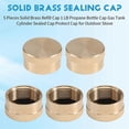 thumbnail image 4 of 5 Pieces Solid Brass Refill Cap 1 LB Propane Bottle Cap Gas Tank Cylinder Sealed Cap Protect Cap for, 4 of 5