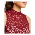 thumbnail image 3 of EMERALD SUNDAE Womens Burgundy Sleeveless Illusion Neckline Short Cocktail Body Con Dress L, 3 of 4