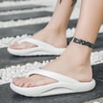 thumbnail image 3 of Zapatillas de gran tamaño, chanclas de verano de estilo coreano a la moda para hombre, ropa exterior, suela gruesa, zapatillas de playa de alto rebote para parejas, 3 of 6