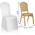 thumbnail image 3 of EMART Spandex Chair Cover, White Seat Covers Universal Stretch Chair Slipcovers Protector 50 Pcs, 3 of 7