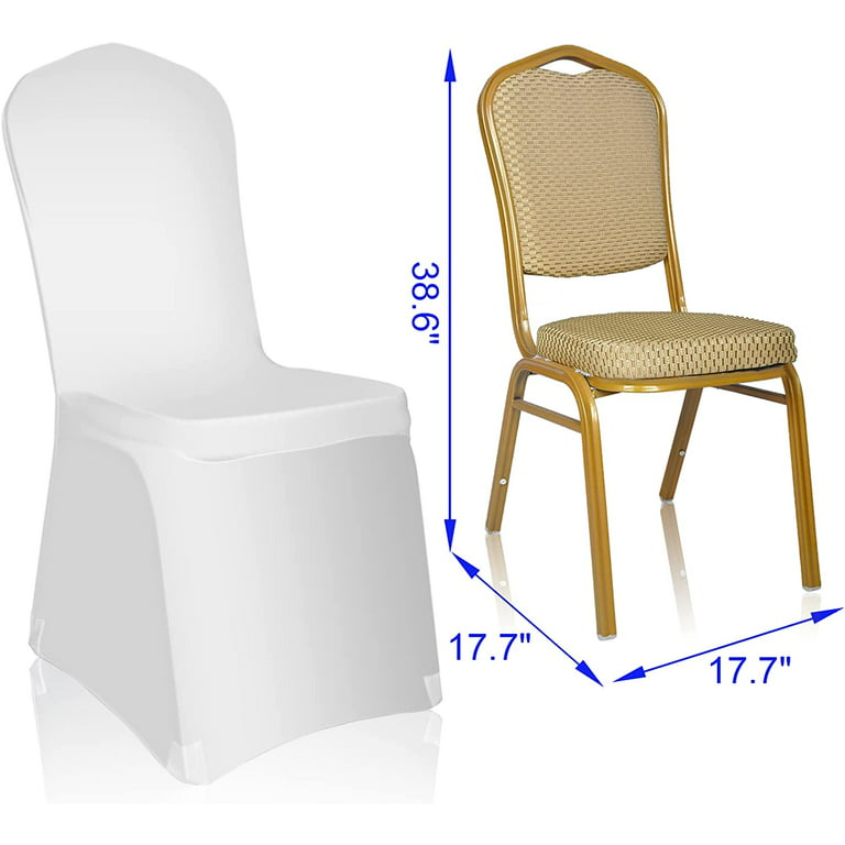 VEVORbrand 50 PCS White Chair Covers Polyester Spandex Chair Cover