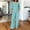 Sky Blue plus size two piece set a1, variant on BRELIL Women Plus Size Summer V Neck Blouse Wide Leg Pants Two Piece Sets Casual Solid Boho Beach Vacation Travel Outfits Loungewear, Blue L