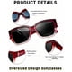 thumbnail image 3 of Gafas de Sol KANASTAL Polarizadas UV400 Rojo/Negro para Poner sobre Lentes, 3 of 6