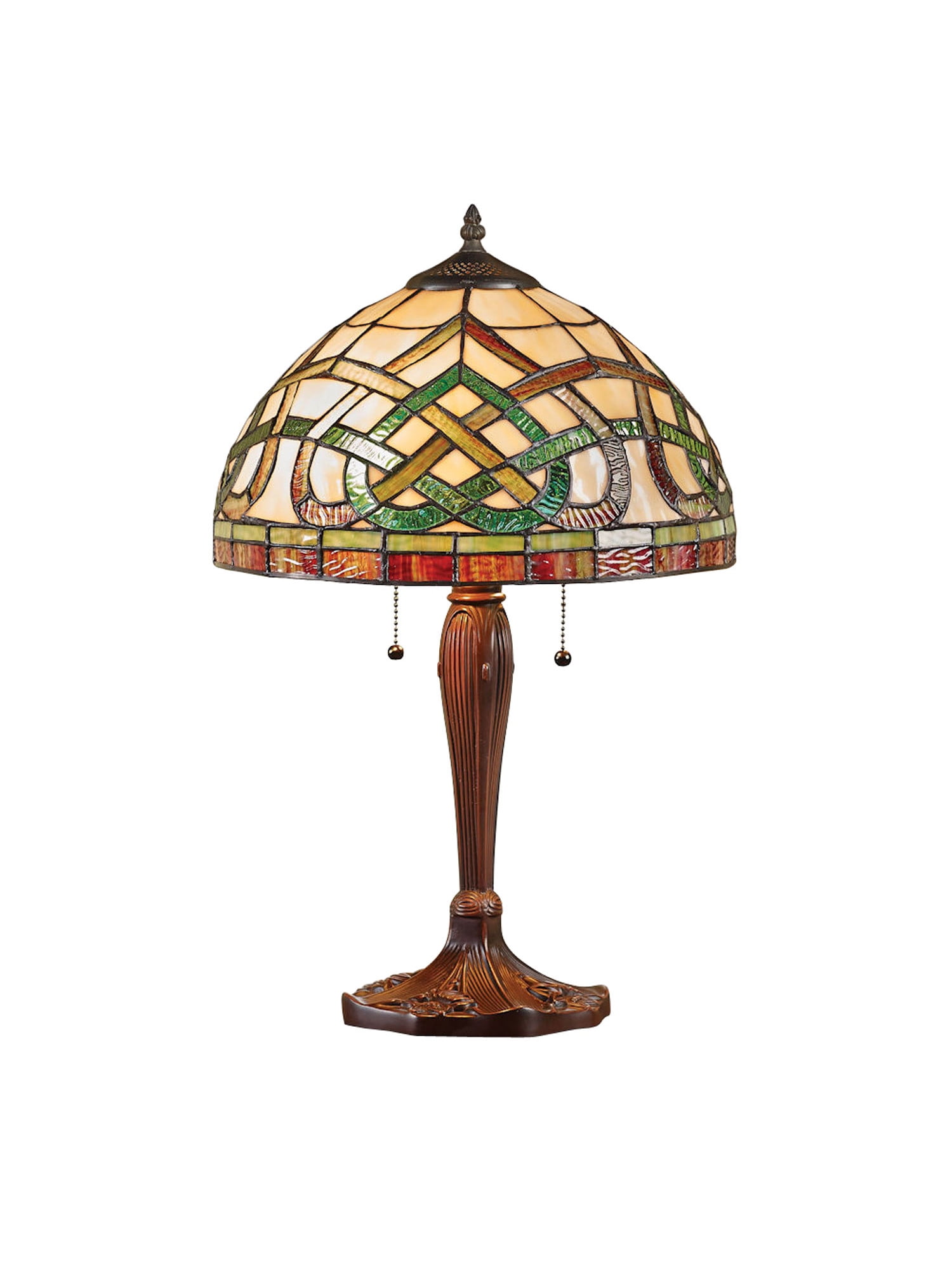 River of Goods Celtic Knot Stained Glass Desk Table Lamp Art Glass