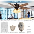 thumbnail image 2 of Nexete 35T Universal Ceiling Fan Remote 3 Speed & Light Dimmer, Work with18R 28R Receiver Compatible with 53T 11T 35T HD5 UC7030T UC9050T Remote for Harbor Breeze Hampton Bay Hunter, 2 of 7