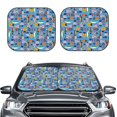 thumbnail image 2 of Lsque Mignon Poisson Plat 2 Pcs Pare-Soleil / Couvertures de Fenêtre Pliables / Accessoires de Voiture Réfléchissent UV pour Voitures Universelles SUV Camion-Grand, 2 of 6