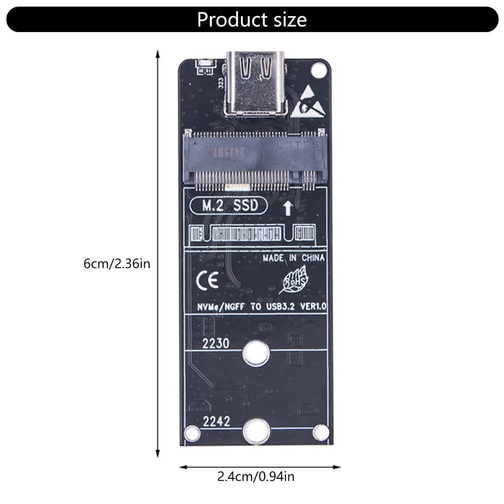 Zeiwohndc M.2 NVMe SSD to USB C Enclosure USB 3.2 Gen2x2 Rapid Transfer Case External