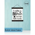thumbnail image 2 of Black Wood, Canvas Wall Hanging Teacher Wall Sign Big Heart Shape Little Minds Quote Décor Small 12x14.5-Inch, 2 of 4