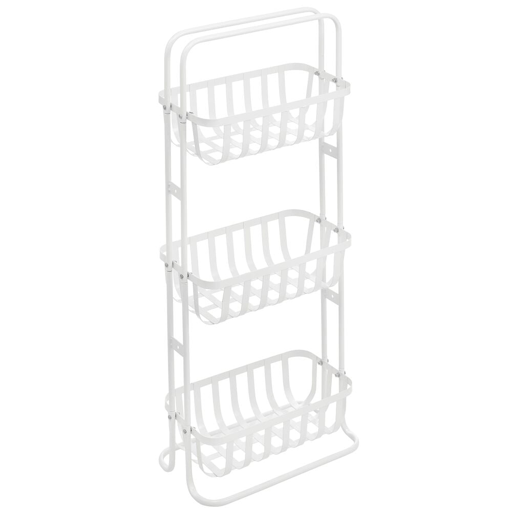 Buy mDesign 3 Tier Vertical Standing Bathroom Shelving Unit, Decorative Metal Storage Organizer