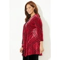 thumbnail image 3 of Catherines Women's Plus Size Anywear Velvet Burnout Cascade Cardigan, 3 of 4