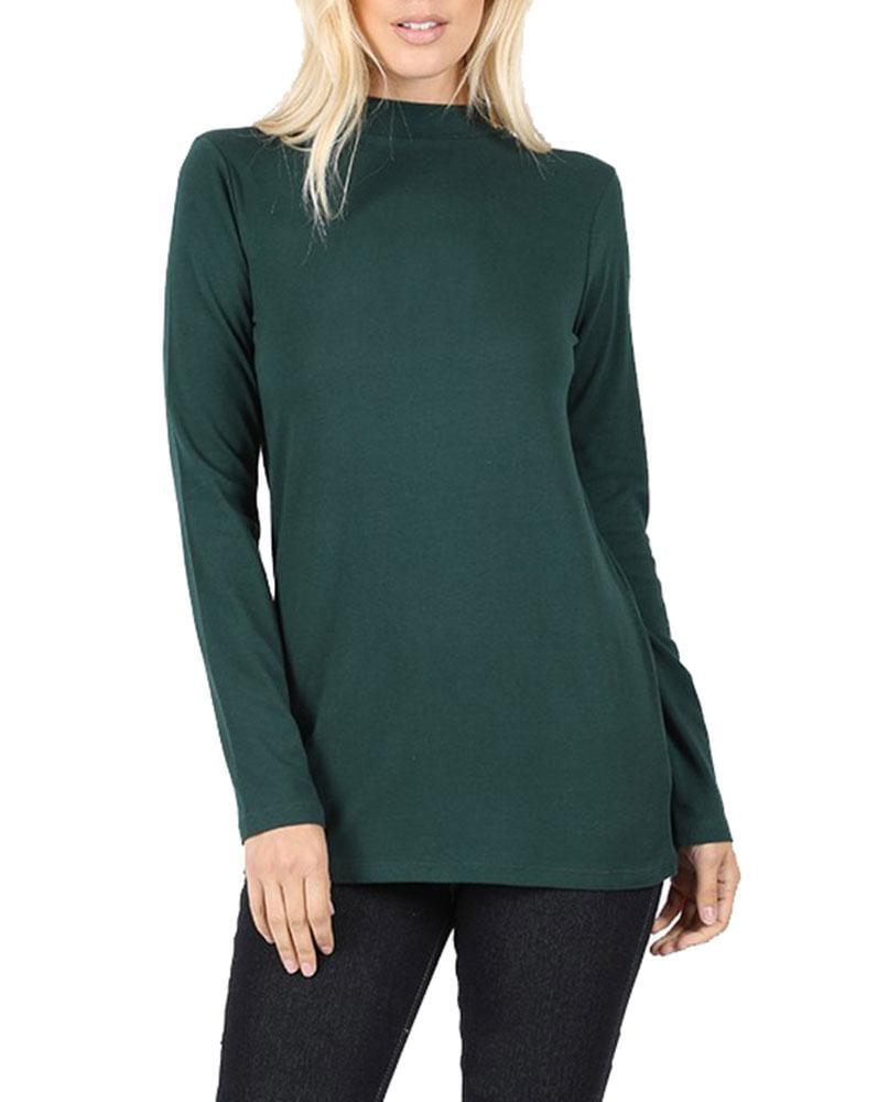 Download Niobe Clothing - Womens Long Sleeve Cotton Mock Neck ...