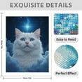 thumbnail image 3 of Diamond Art Kit for Adults, Celestial White Cat Starry Night Diamond Painting for Adults Beginners, 5D DIY Diamond Art Painting Kits, Colorful Diamond Painting Craft for Home Decor 12x16, 3 of 7