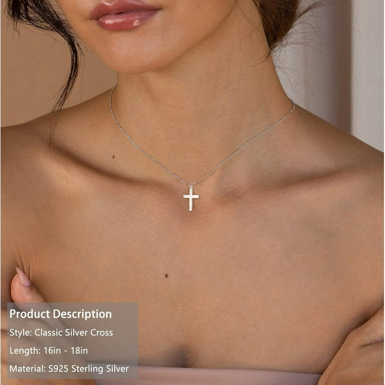 Small Cross Pendant Extra Thin Sterling Silver Small Cross Pendant Extra Thin Sterling Silver