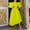 Yellow, variant on Women's Audrey Hepburn Style Elegant Swing Dresses Ladies Ruffle Sleeve Plus Size A Line Knee Lenght Cocktail Dress
