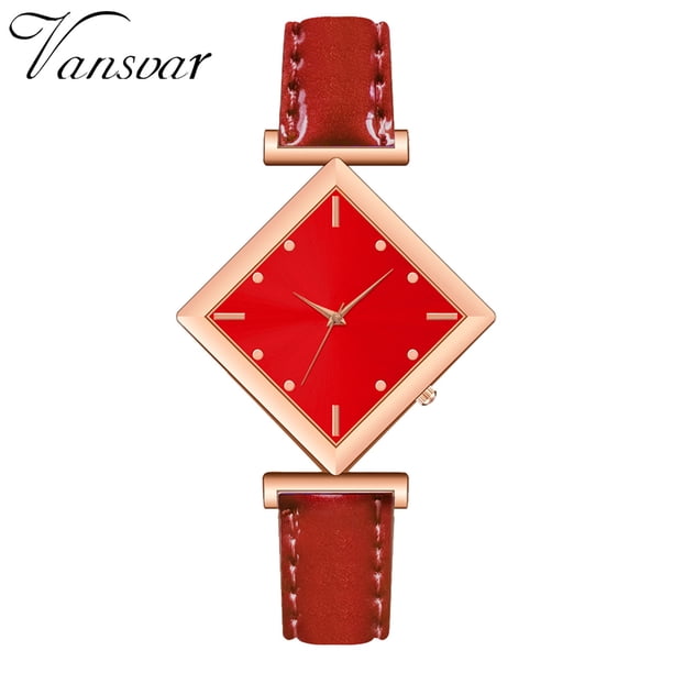 Pulsera analogica VANSVAR Xihbxyly Correa de cuero Cuarzo Mujer