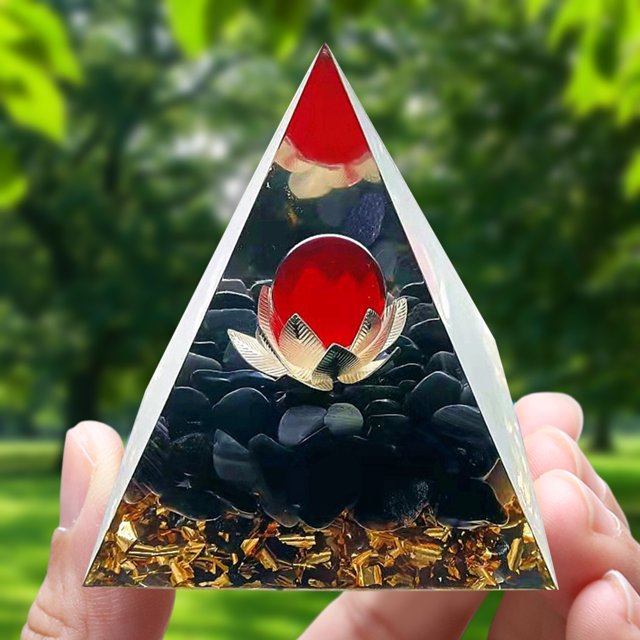 Piedra natural Orgonita Pirámide Cristales Orgone Energía Curativa Reiki Adornos