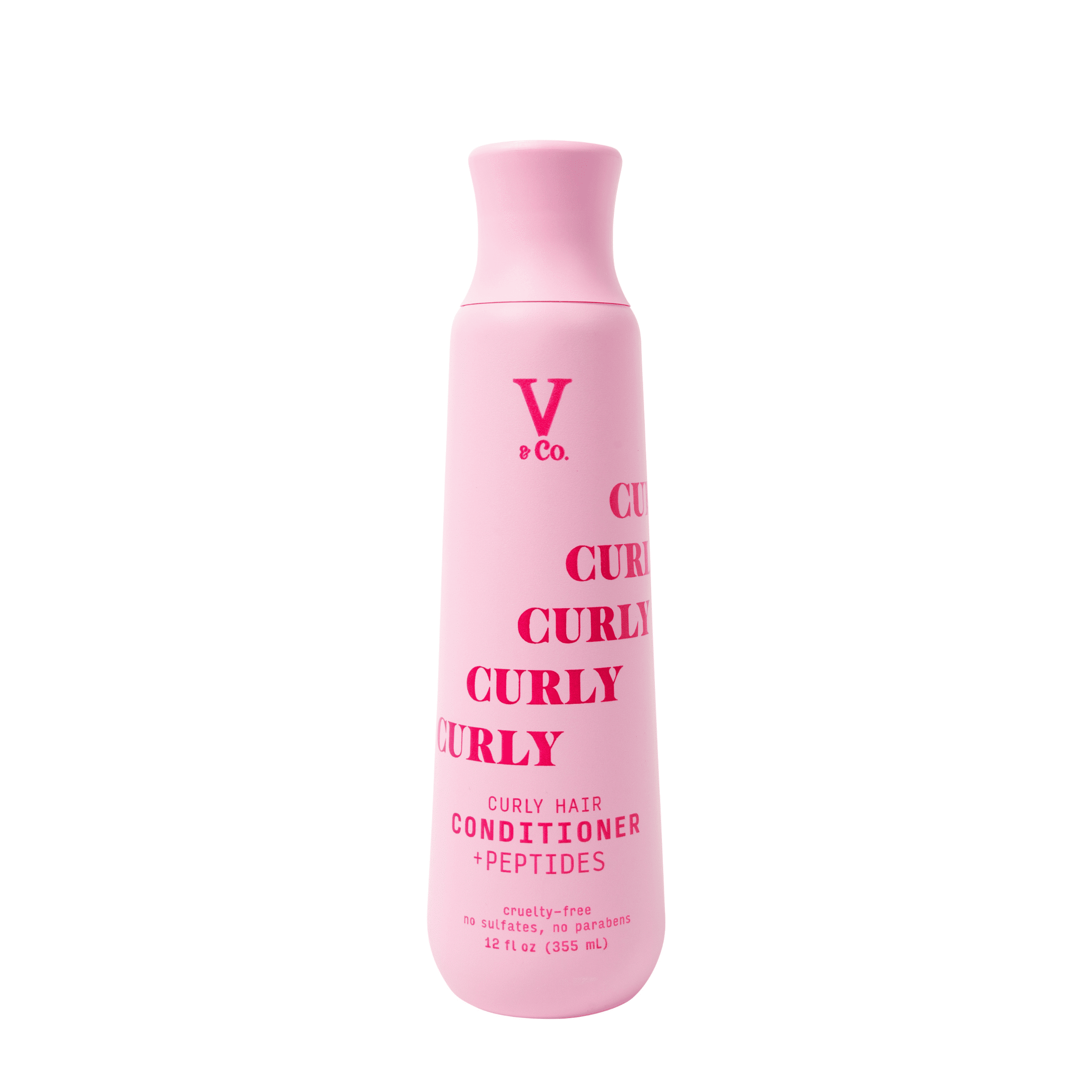 V&Co. Beauty Curly Pop Curl Defining  Conditioner with Peptide Technology, 12 oz, Squeeze Bottle