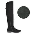 thumbnail image 2 of DREAM PAIRS Women's Fashion Over The Knee High Low Block Heel Riding Boots HI_FLAT BLACK Size 5.5, 2 of 7