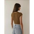 thumbnail image 4 of Slim Fit Crew Neck Crop T-Shirt, 4 of 5