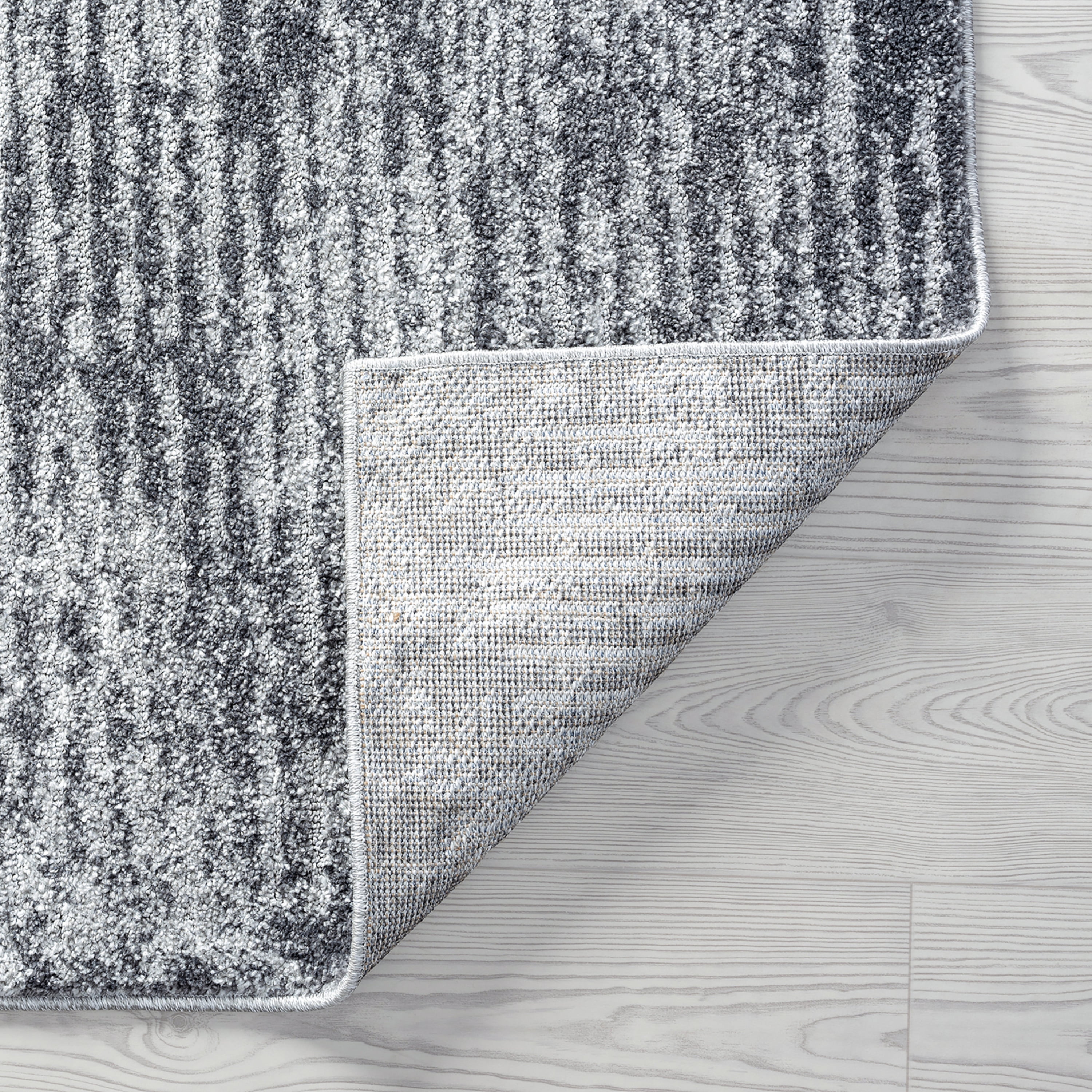 Contemporary 8x10 Area Rug (7'11'' x 10'3'') Abstract Gray, Cream Living Room Easy to Clean