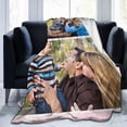 thumbnail image 4 of Custom Blanket with Photo Text Personalized Throw Blanket Customized Picture Blanket for Kid Adult Friends Mother Father Personalized Gift Flannel Blanket for Birthday Gifts, 4 of 6