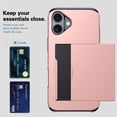 thumbnail image 2 of Case for iPhone 16,Hidden Card Slot Wallet Case,Card Holder Dual-Layer Design Heavy Duty Protection TPU+PC Shockproof Phone Case for iPhone 16,6.1 inch 2024 Released (Red), 2 of 18