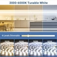 Battery Led Strip Lights,9.9Ft 90LED 3000K6000K Tunable White Under