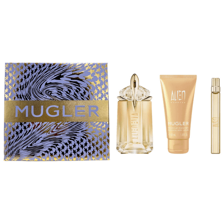 Mugler Alien Goddess 3-Piece Holiday Gift Set: 2.0 oz Eau de Parfum Spray   1.6 oz Body Lotion   0.34 oz Eau de Parfum