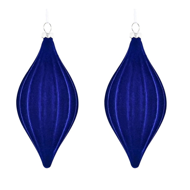 Bolas de Terciopelo Decorativas Navideñas (Paquete de 2) | Adornos Colgantes de Plástico Flocado para Árbol de Navidad | Bolas Festivas para Escaparates, Decoración Navideña para El Hogar, Centro Com