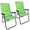 Green 2 Pack, variant on Web Chair – Lightweight & Portable – Retro Style Lawn Chair – High Back Design - Outdoor Chair for Backyard, Camping, Sporting Events, Concerts, Football Games – Easy Folding (Black/Grey) 1 Pack