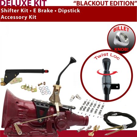 American Shifter FMX Shifter Kit Black 8 in. E Brake Cable Clamp Clevis Dipstick for ED439