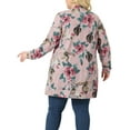 thumbnail image 3 of Agnes Orinda Women's Plus Size Duster Floral Sweater Lightweight Cardigan 2X Pink, 3 of 6
