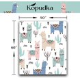 thumbnail image 2 of Llama Blanket Bohemia Stripes Printed Blanket Llama Gifts for Women/Girls/Adult/Kids Super Soft Cozy Llamas Throw Blanket for Sofa Bed Llama Decor 50"x60", 2 of 6