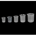 thumbnail image 3 of Vasos de Laboratorio de Plástico de Varios Tamaños, 5 Uds., Taza Graduada de Medición de Prueba, 3 of 9