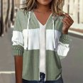 thumbnail image 6 of ZACPNCV Women Cardigan Sweaters V-Neck Long Sleeve Plus Oversize Knitted Outwear Cardigan Green S, 6 of 6
